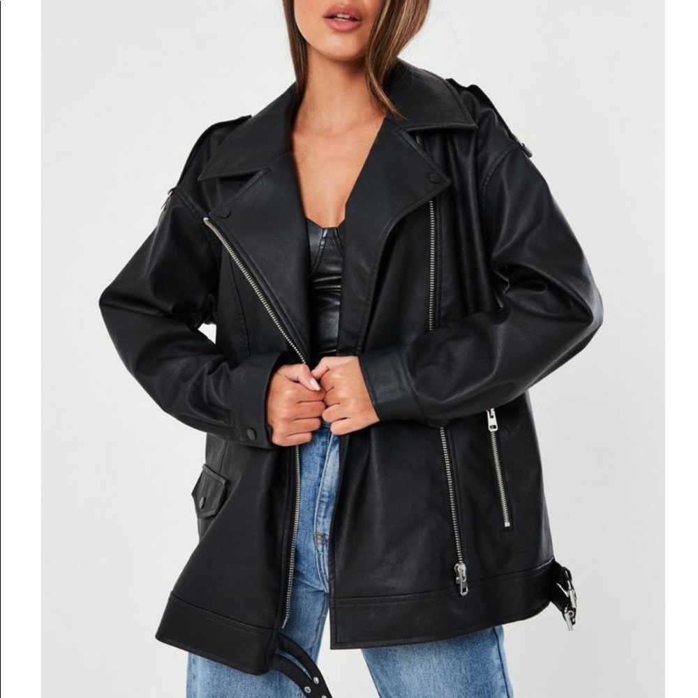 Missguided Oversized Biker Jacket